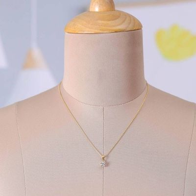 Alternate image for Gold-Plated Cubic Zirconia Pendant Necklace and Earrings Set Timeless Luster