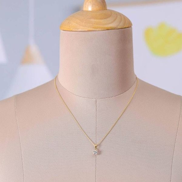 Alternate image for Gold-Plated Cubic Zirconia Pendant Necklace and Earrings Set Timeless Luster
