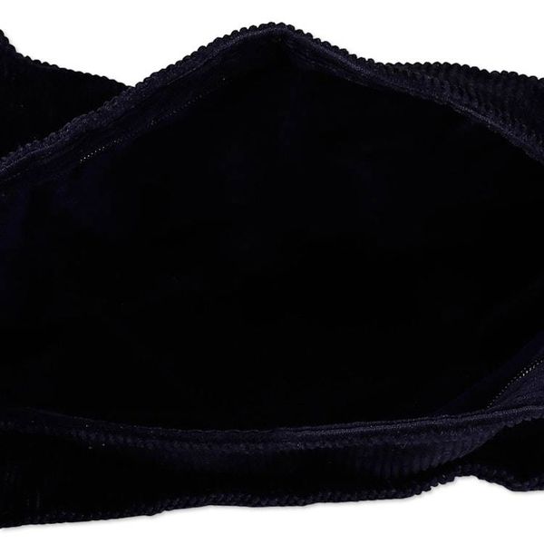 Alternate image for Adjustable Cotton Corduroy Shoulder Bag in Blue Shade Midnight Elegance