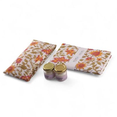 Alternate image for Spring-Themed Cotton Journal and Handmade Soy Wax Candle Set Primaveral Splendor