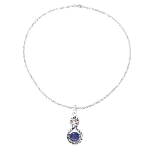 Alternate image for Citrine and Lapis Lazuli Sterling Silver Pendant Necklace Starlit Sky