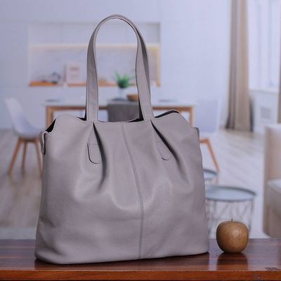 Alternate image for 100 Stone Leather Shoulder Bag with Magnetic Closure Stone Statement