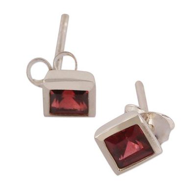 Alternate image for 3-Piece 1-Carat Gemstone Stud Earrings Set Crafted in India Precious Squares