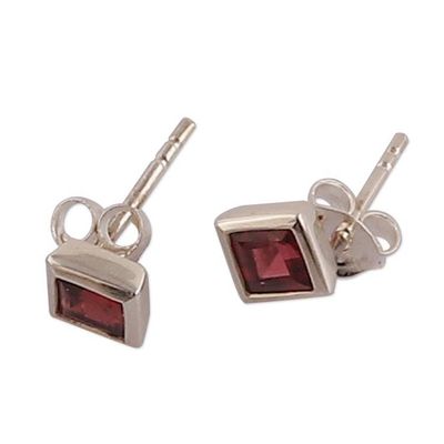 Alternate image for 3-Piece 1-Carat Gemstone Stud Earrings Set Crafted in India Precious Squares