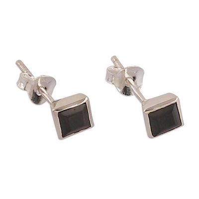 Alternate image for 3-Piece 1-Carat Gemstone Stud Earrings Set Crafted in India Precious Squares