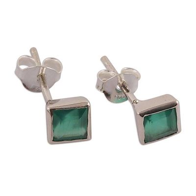 Alternate image for 3-Piece 1-Carat Gemstone Stud Earrings Set Crafted in India Precious Squares