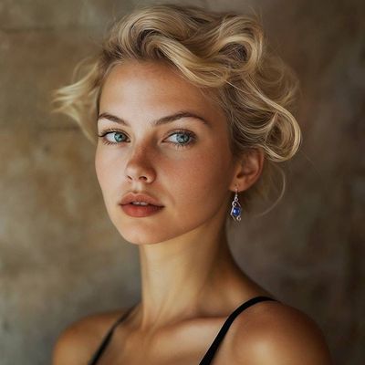 Alternate image for Sterling Silver and Lapis Lazuli Cabochon Dangle Earrings Waves  Truth