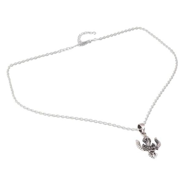 Alternate image for Shiva Trident Sterling Silver Pendant Necklace from India Mystical Trident