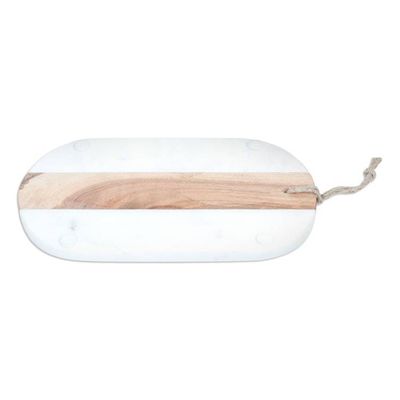 Alternate image for Handcrafted Marble and Mango Wood Cutting Board Elegant Cut