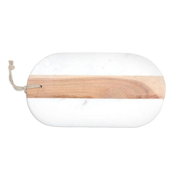 Alternate image for Handcrafted Marble and Mango Wood Cutting Board Elegant Cut