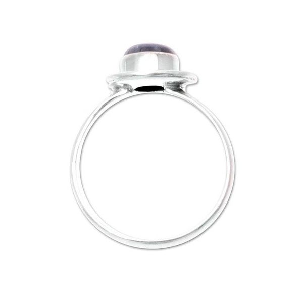 Alternate image for Round Labradorite Sterling Silver Rope Motif Cocktail Ring Stormy Moon