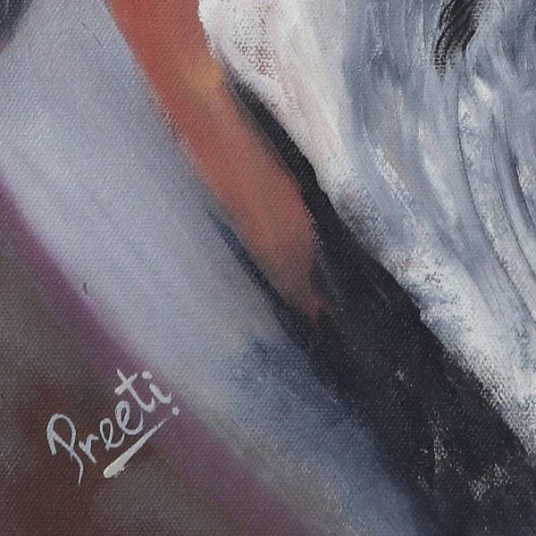 Alternate image for Signed Realist Painting of a Sadhu in Profile from India Sadhu I