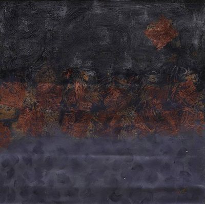 Alternate image for Modern Acrylic on Canvas Abstract Painting in Brown and Grey Wonderland I