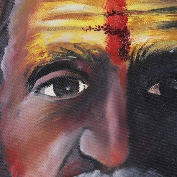 Alternate image for Signed Realist Painting of a Hindu Sadhu from India Sadhu III