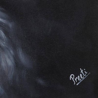 Alternate image for Signed Realist Painting of a Hindu Sadhu from India Sadhu III