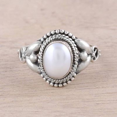 Primary image for Artisan Crafted Cultured Pearl Cocktail Ring from India Morning Charm