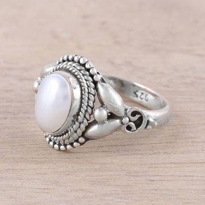 Alternate image for Artisan Crafted Cultured Pearl Cocktail Ring from India Morning Charm