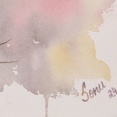 Alternate image for Watercolor Impressionist Protea Flower Still Life Painting Protea Dreams