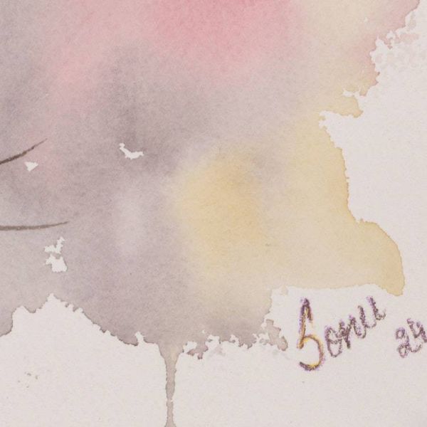 Alternate image for Watercolor Impressionist Protea Flower Still Life Painting Protea Dreams