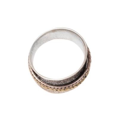 Alternate image for Rope Pattern Sterling Silver Spinner Ring from India Rope Rotation