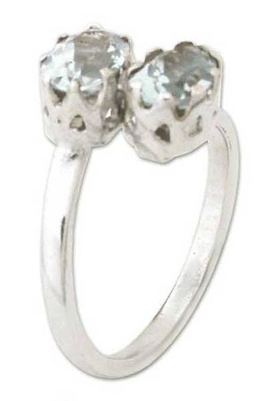 Alternate image for Blue topaz cocktail ring Enchanted Blue