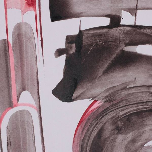 Alternate image for Abstract Inspirational Acrylic on Paper Painting from India Inner Sanctuary