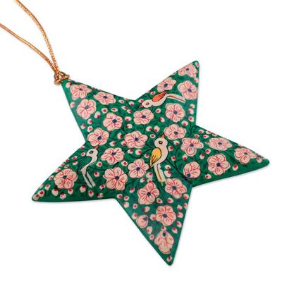 Alternate image for Hand-Painted 5-Piece Star-Shaped Papier Mache Ornament Set Kashmir Constellation