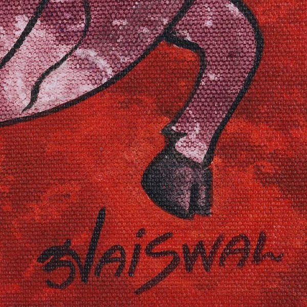 Alternate image for Acrylic Painting on Canvas with Bull Motif Bull Power