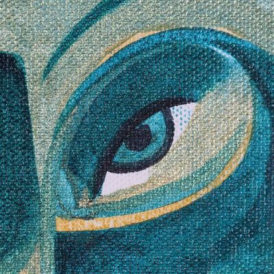 Alternate image for Semi-Abstract Acrylic Painting from India Fragrance II