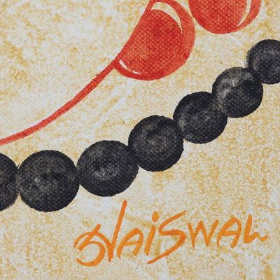 Alternate image for Hindu-Themed Acrylic Painting from India Chintamani