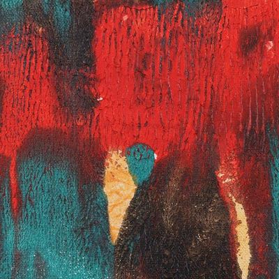 Alternate image for Signed Abstract Acrylic Painting from India Thought Process