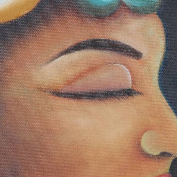 Alternate image for Signed Unstretched Impressionist Painting of Egyptian Woman Egyptian Queen