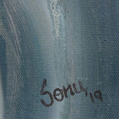 Alternate image for Signed Unstretched Impressionist Painting of Woman Femme Fetale