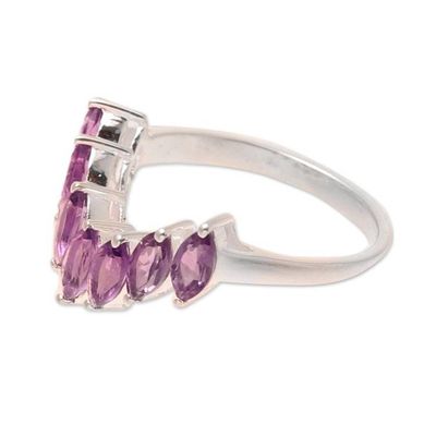 Primary image for 2-Carat Amethyst Band Ring from India Lilac Array