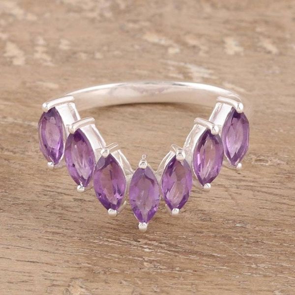 Alternate image for 2-Carat Amethyst Band Ring from India Lilac Array