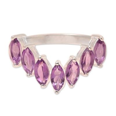 Alternate image for 2-Carat Amethyst Band Ring from India Lilac Array