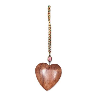 Alternate image for Wood ornaments Set of 6 Hearts of Happiness