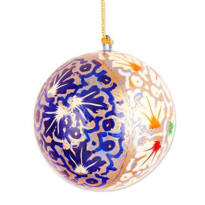 Alternate image for Hand-Painted 3-Piece Papier Mache Ornament Set from India Days of Charm