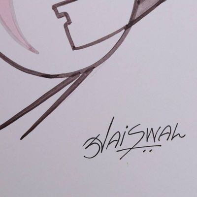 Alternate image for Modern Black and White Cubist Painting from India Modern Life