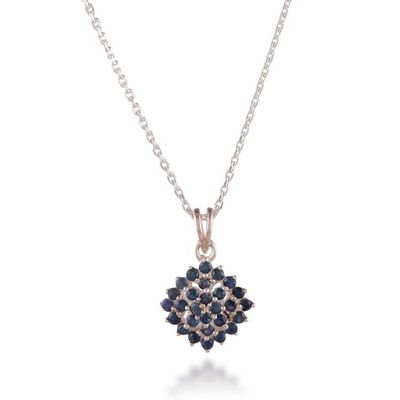 Primary image for High-Polished Star-Shaped Faceted Sapphire Pendant Necklace Harmony Nova
