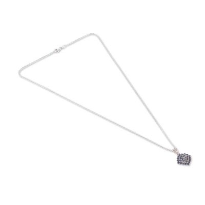 Alternate image for High-Polished Star-Shaped Faceted Sapphire Pendant Necklace Harmony Nova