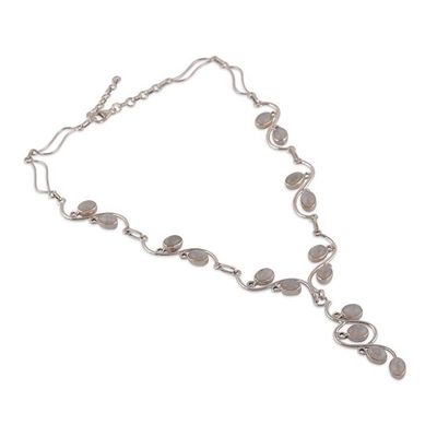 Alternate image for Natural Rainbow Moonstone Cabochon Y Necklace from India Moonlight Ways