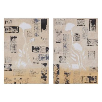 Alternate image for Signed Abstract Diptych in Beige from India Floral Symphony