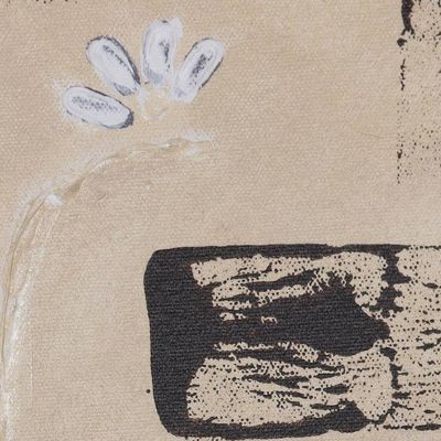 Alternate image for Signed Abstract Diptych in Beige from India Floral Symphony