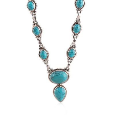 Alternate image for High-Polished Magnesite Cabochon Link Necklace Made in India Dreams from Heaven