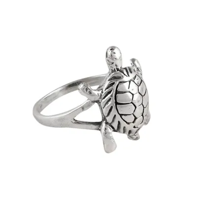 Alternate image for Sterling Silver Turtle Cocktail Ring from india Fascinating Turtle