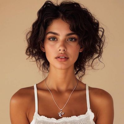 Alternate image for Bat and Moon-Themed Mens Garnet Silver Pendant Necklace Crescent Guardian