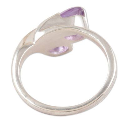Alternate image for Amethyst floral ring Rose of Dreams