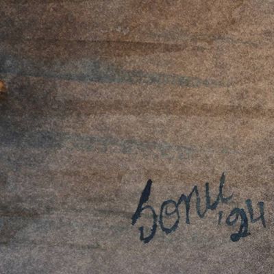 Alternate image for Watercolor on Paper Artwork of a Blooming Yellow Water Lily Golden Bloom