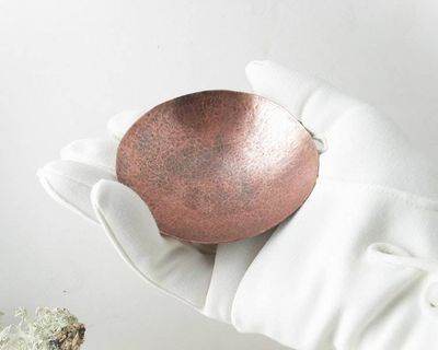 Alternate image for Hand-Hammered Small Copper Trinket Bowl with Mood Token Set
